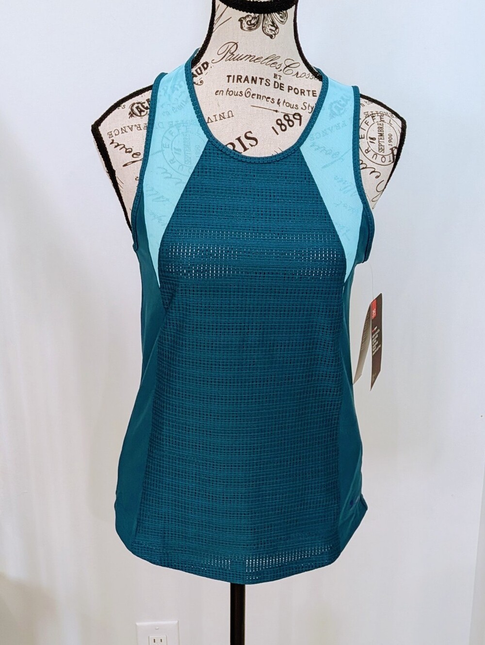 UNDER ARMOUR | Women's Tourmaline Teal Balance Colorblock Mesh Tank Top